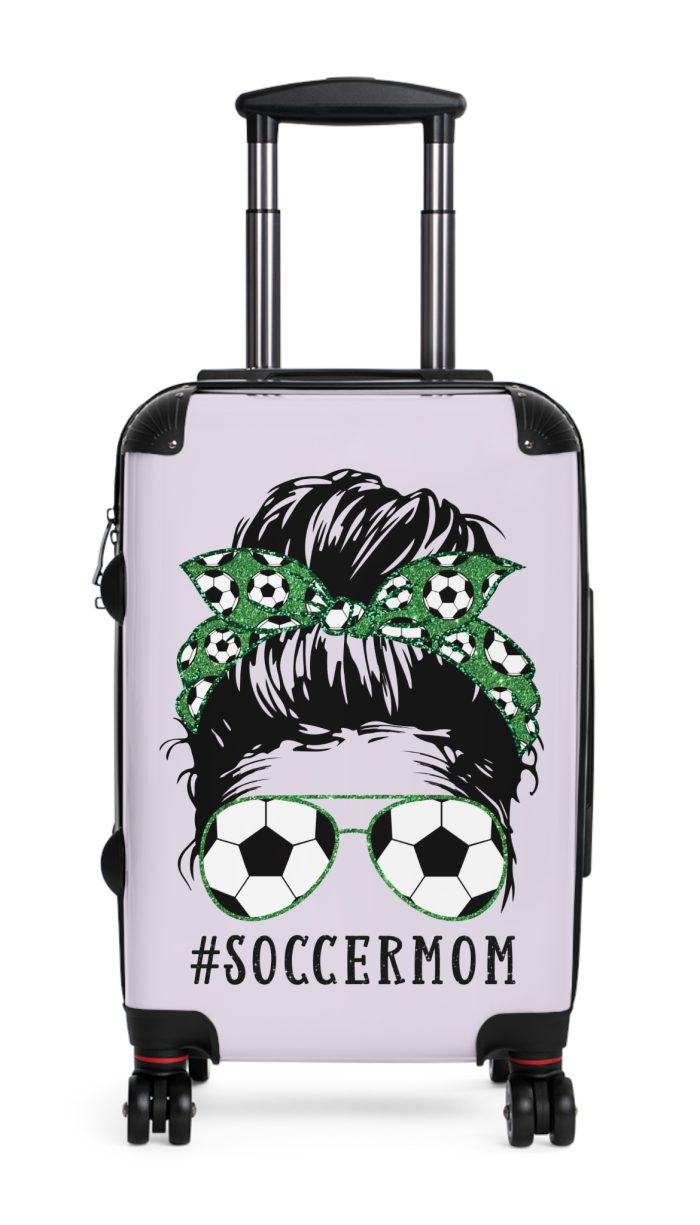 Soccer Mom Suitcase - A winning luggage choice for soccer-loving moms, featuring a stylish design that celebrates both the game and the journey.