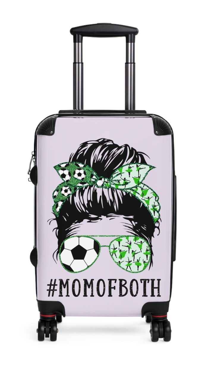 Soccer Dance Mom Suitcase - A fusion of sporty and dance vibes, designed for moms who balance both worlds with grace and style.
