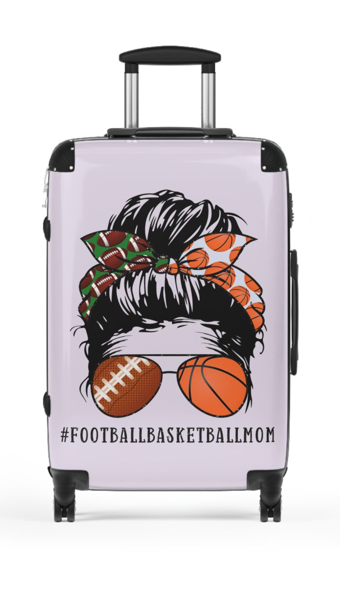 Football Basketball Mom Suitcase - A winning accessory for moms on the go, mastering both football and basketball sidelines.