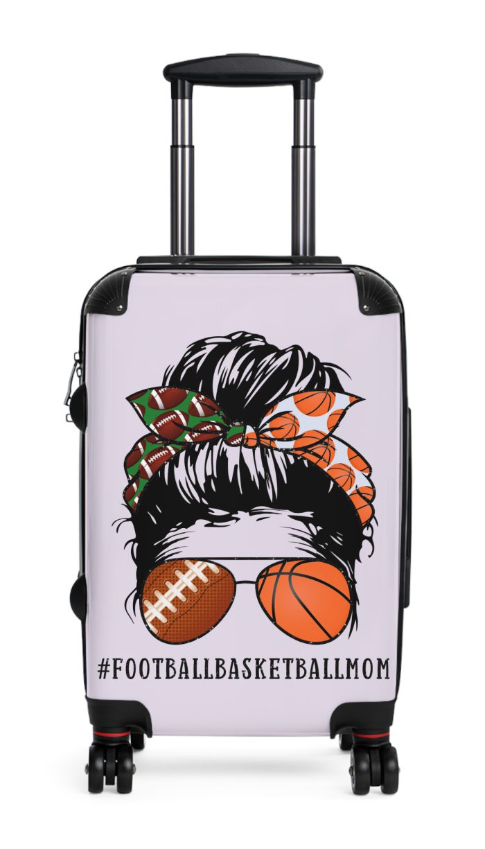 Football Basketball Mom Suitcase - A winning accessory for moms on the go, mastering both football and basketball sidelines.