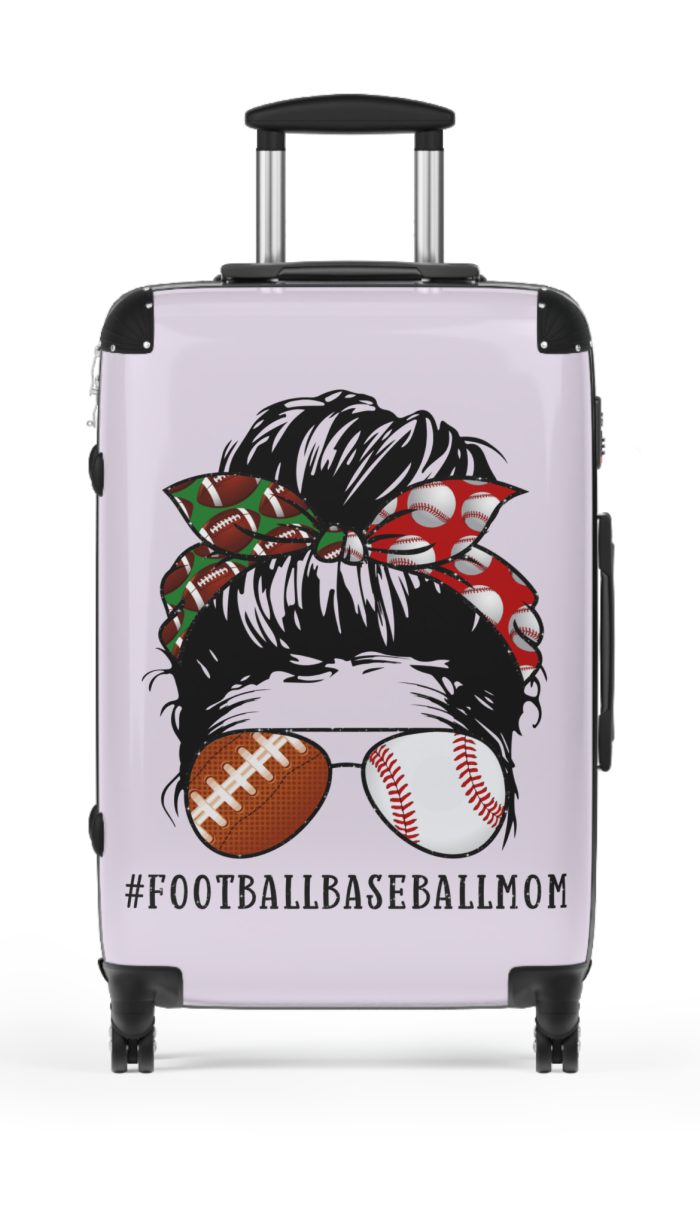 Football Baseball Mom Suitcase - A winning accessory for moms on the go, mastering both football fields and baseball diamonds.