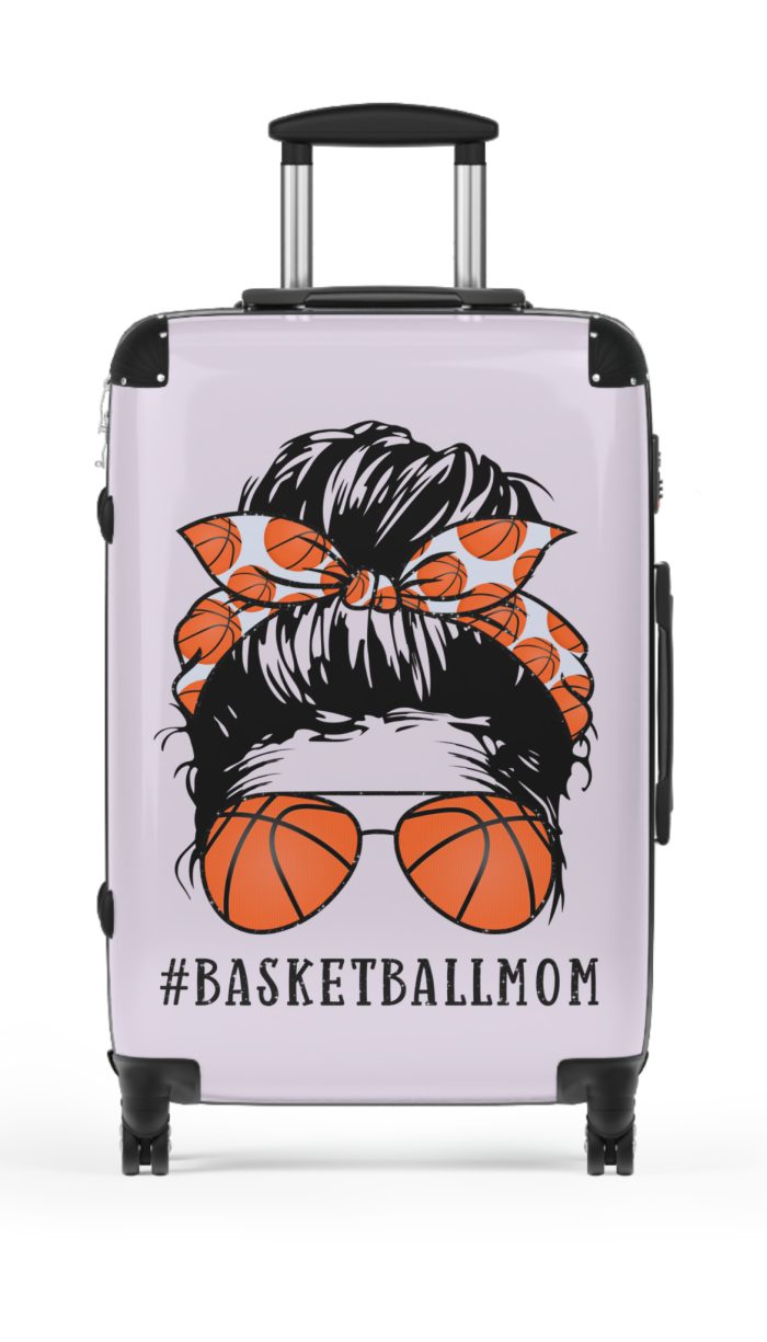 Basketball Mom Suitcase - Your ultimate travel companion, designed for moms who bring the cheers from the stands to the court.