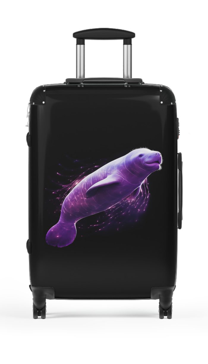 Manatee Suitcase - Dive into marine-inspired travel with this whimsical and functional suitcase, perfect for ocean lovers on the go.