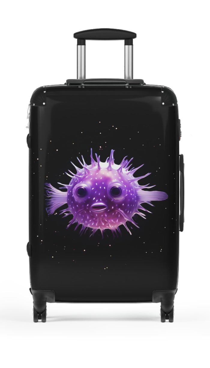 Blowfish Suitcase - Immerse yourself in aquatic adventure with this playful yet practical suitcase, perfect for ocean enthusiasts on the move.