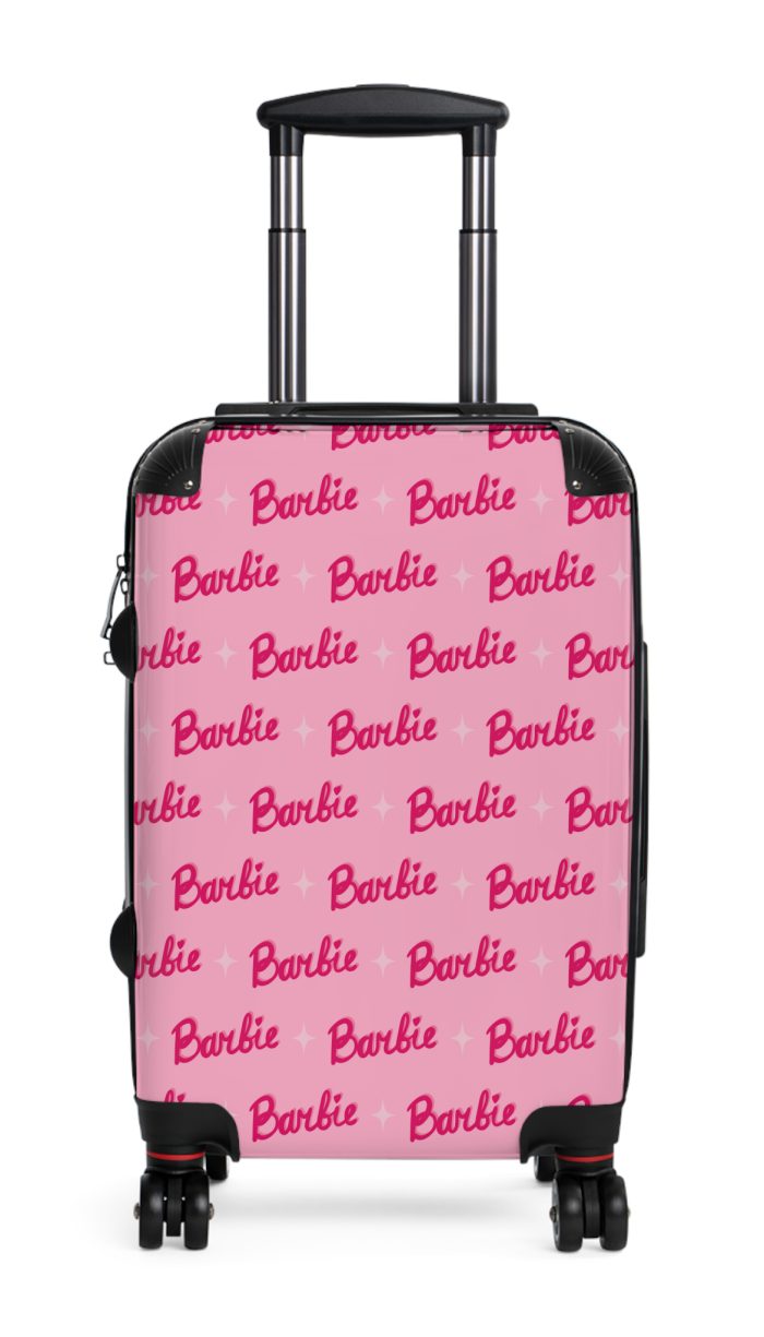 Stylish Pink Barbie suitcase, a durable and glamorous travel companion. Crafted with pink Barbie designs, it's perfect for enthusiasts on the go.
