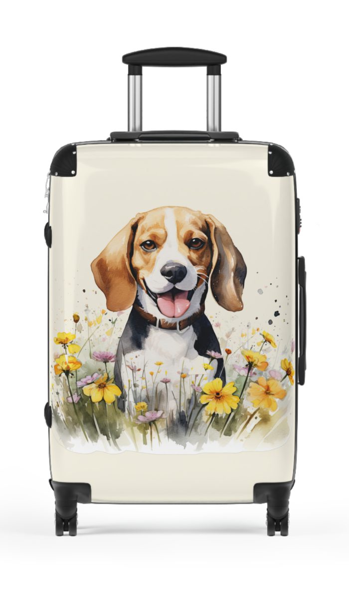 Stylish Beagle suitcase, a durable and charming travel companion. Crafted with Beagle designs, it's the perfect luggage for Beagle enthusiasts on the go.