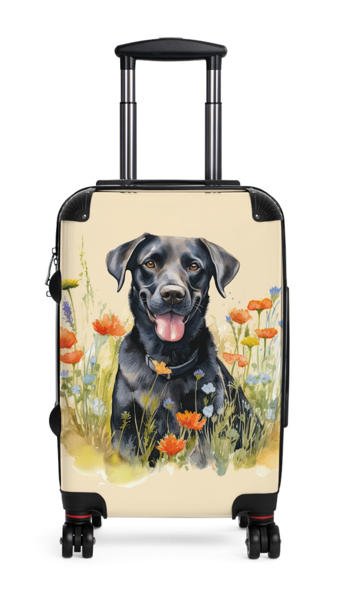 Elegant Black Labrador suitcase, a durable and charming travel companion. Crafted with Black Labrador designs, it's the perfect luggage for Labrador enthusiasts on the go.