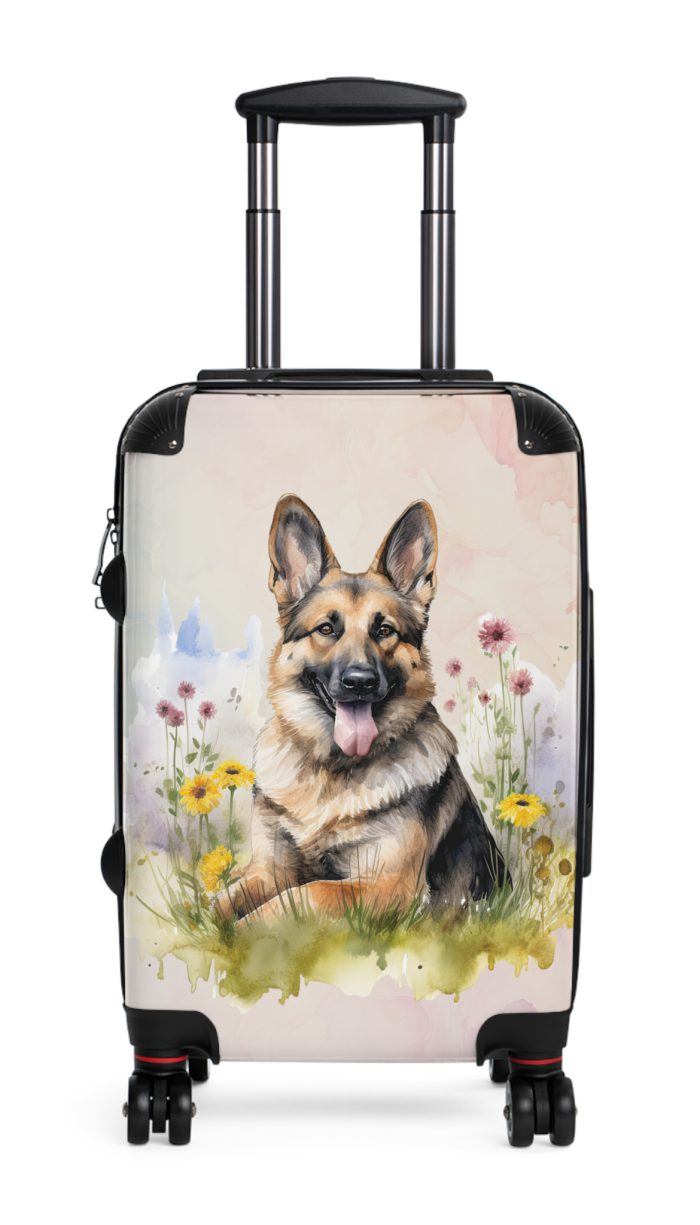 Secure German Shepherd suitcase, a durable and loyal travel companion. Crafted with German Shepherd designs, it's perfect for enthusiasts on the go.
