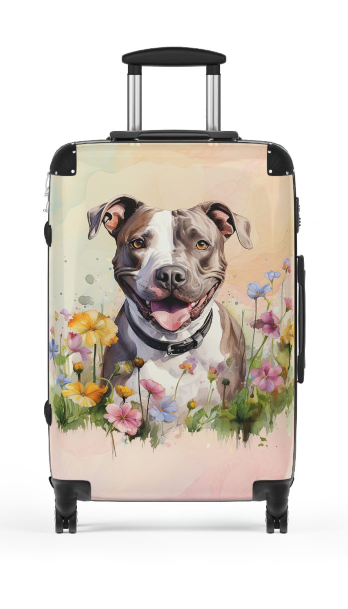 Powerful Pitbull suitcase, a durable and graceful travel companion. Crafted with Pitbull designs, it's perfect for enthusiasts on the go.