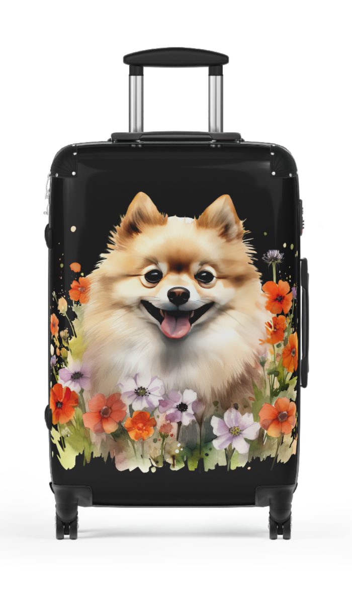 Stylish Pomeranian suitcase, a durable and fashionable travel companion. Crafted with Pomeranian designs, it's perfect for enthusiasts on the go.