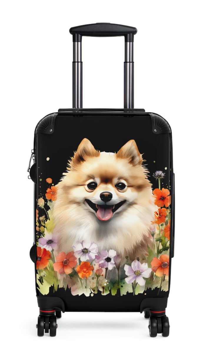 Stylish Pomeranian suitcase, a durable and fashionable travel companion. Crafted with Pomeranian designs, it's perfect for enthusiasts on the go.