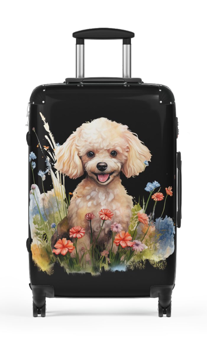 Stylish Poodle suitcase, a durable and fashionable travel companion. Crafted with Poodle designs, it's perfect for enthusiasts on the go.