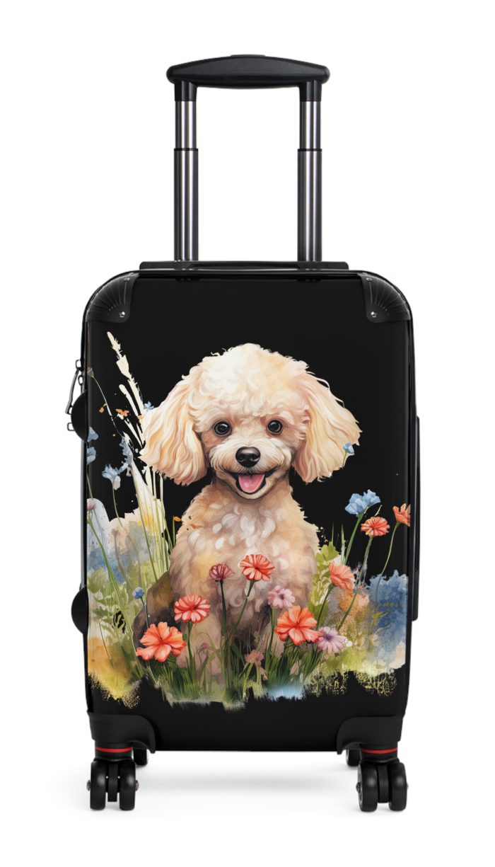 Stylish Poodle suitcase, a durable and fashionable travel companion. Crafted with Poodle designs, it's perfect for enthusiasts on the go.