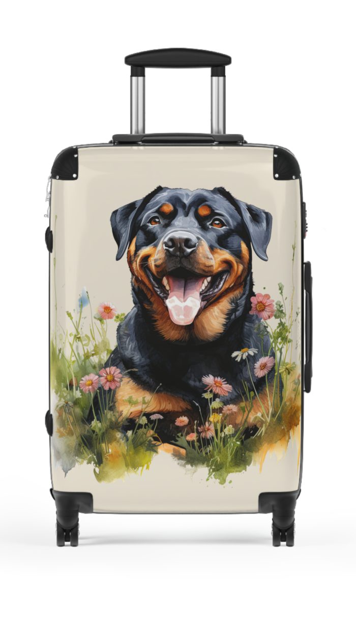 Powerful Rottweiler suitcase, a durable and elegant travel companion. Crafted with Rottweiler designs, it's perfect for enthusiasts on the go.