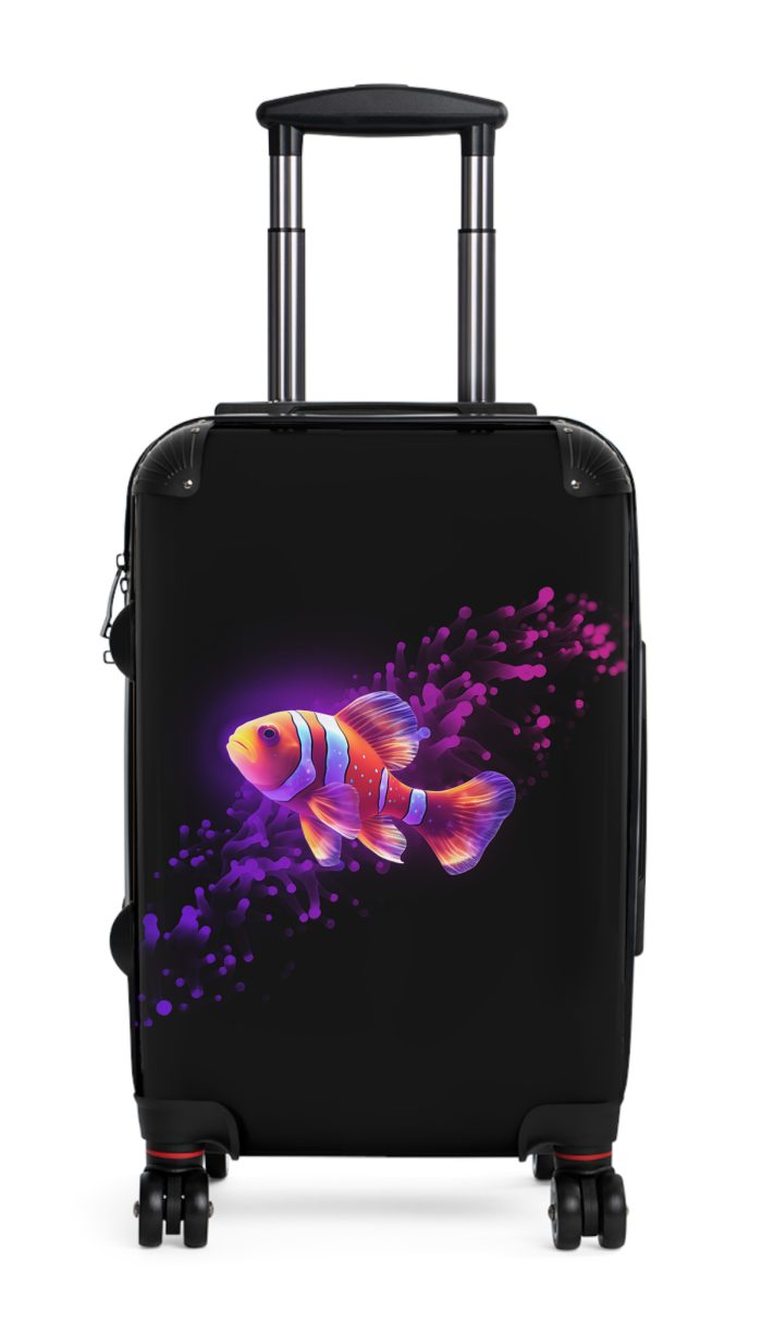 Clownfish Suitcase - A burst of underwater vibrancy for your travels, blending style with practicality in one captivating design.