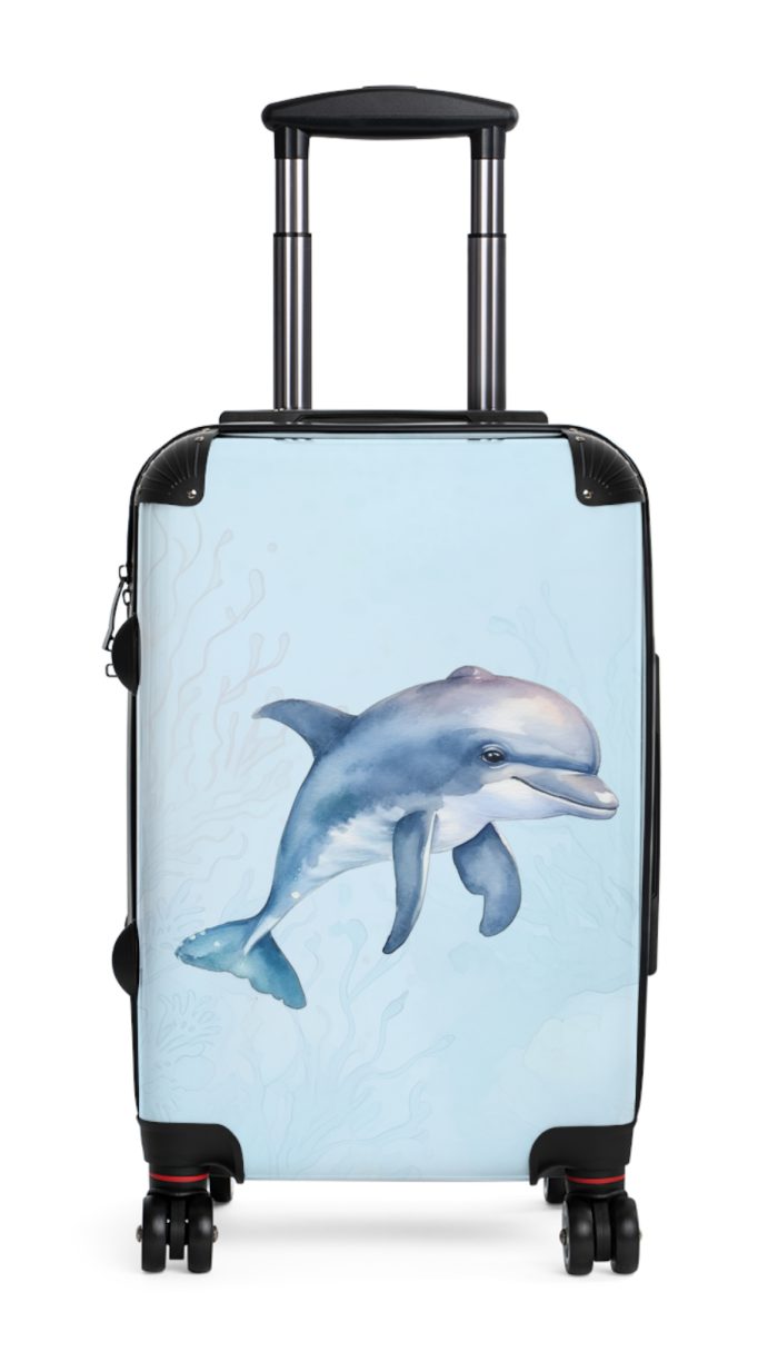 Dolphin Suitcase - A travel companion designed for both style and durability, making every journey a graceful swim through elegance.