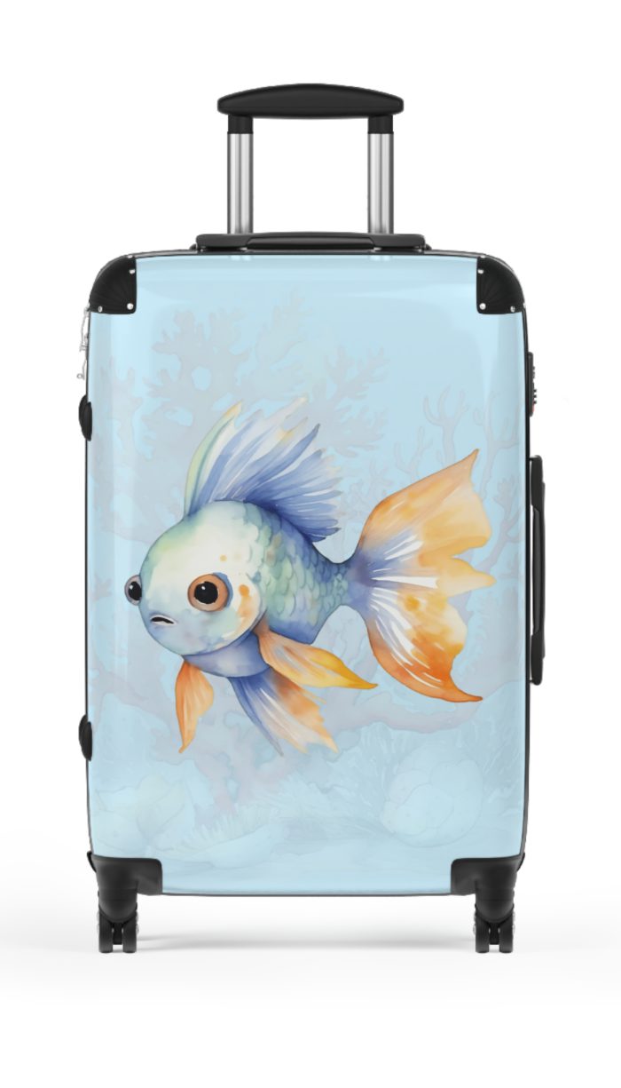 Goldfish Suitcase - Elevate your travel in style with this vibrant and functional suitcase, a fusion of design and durability for your globetrotting adventures.