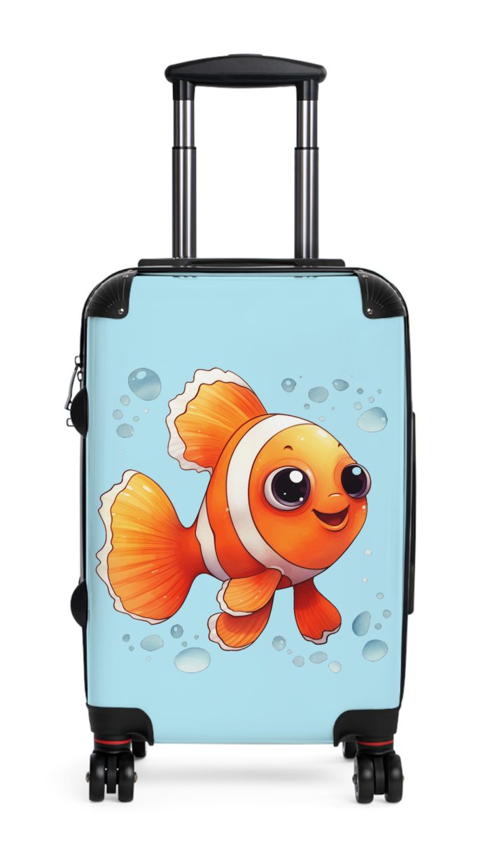 Clownfish Suitcase - A burst of underwater vibrancy for your travels, blending style with practicality in one captivating design.