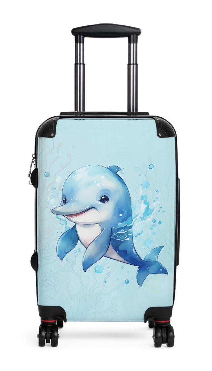 Dolphin Suitcase - A travel companion designed for both style and durability, making every journey a graceful swim through elegance.