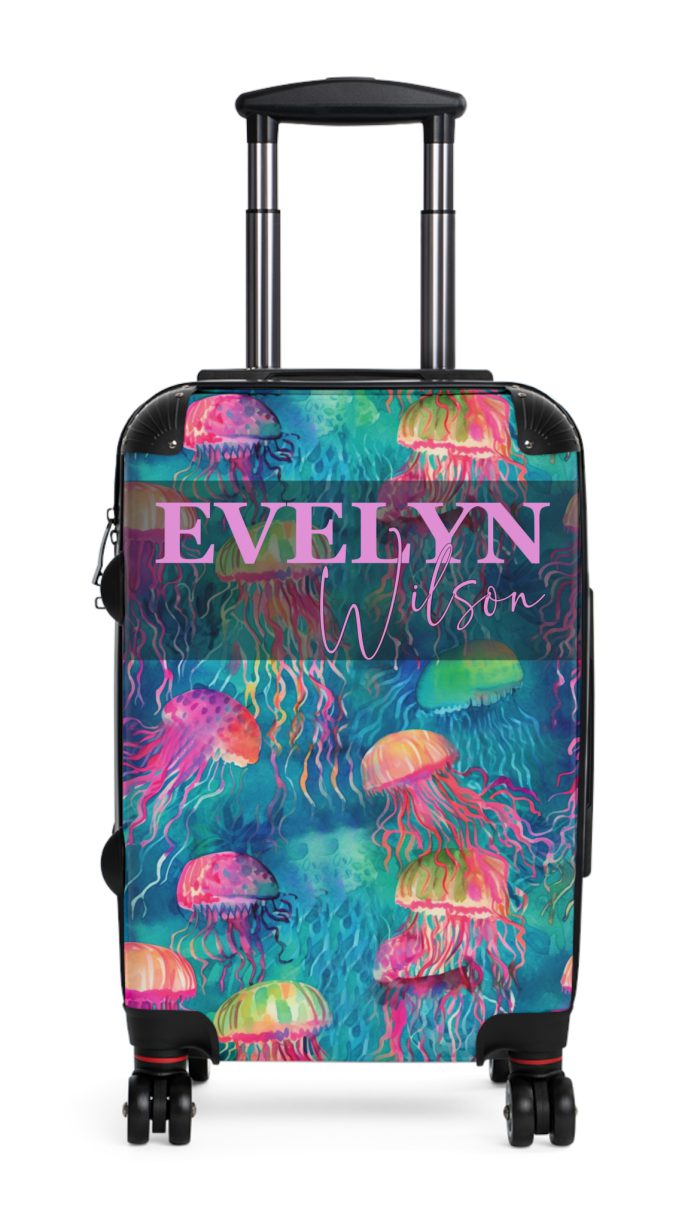 Octopus Custom Suitcase - Dive into personalized style with intricate octopus designs, a unique travel companion for ocean enthusiasts.