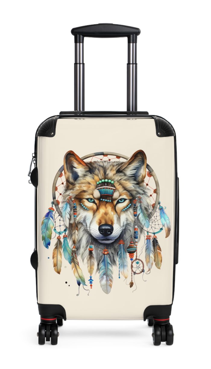 Wolf Suitcase - Adventure-themed kids' luggage designed for young travelers, ready for exploration.