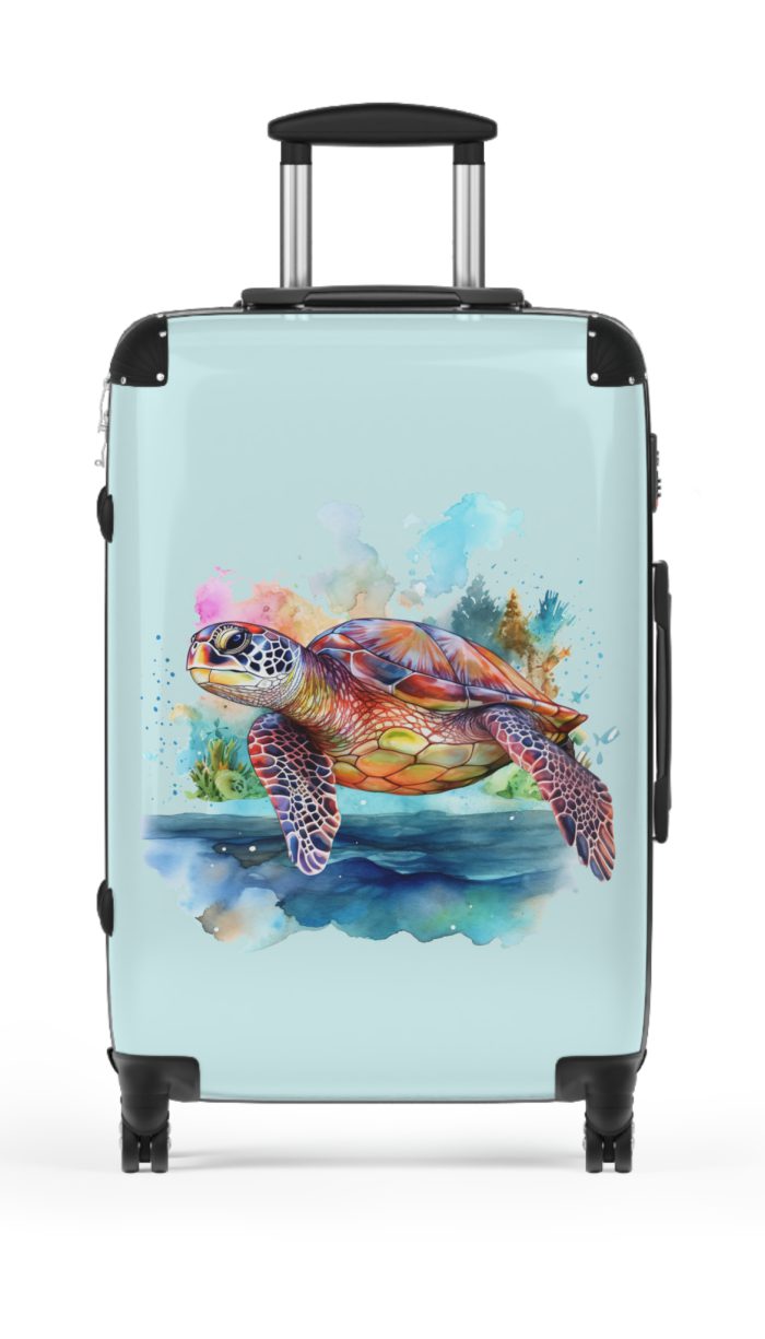 Sea Turtle Suitcase - A blend of underwater elegance and travel functionality. Perfect for those seeking style and convenience on every journey.