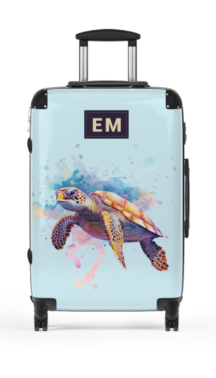 Custom Sea Turtle Suitcase - Personalized for your journey, reflecting your unique style and wanderlust. The perfect blend of functionality and self-expression.