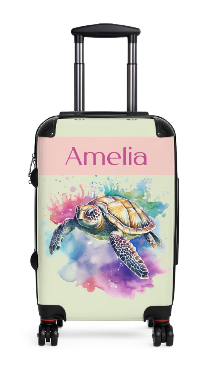 Custom Sea Turtle Suitcase - Personalized for your journey, reflecting your unique style and wanderlust. The perfect blend of functionality and self-expression.