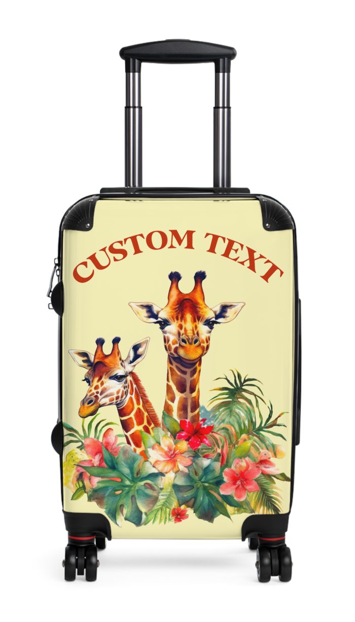 Custom Giraffe Suitcase - Personalized travel companion for expressing your unique style. Stand out with this one-of-a-kind, customizable luggage.