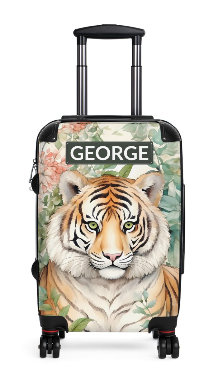 Custom Majestic Tiger Suitcase - A personalized and stylish travel companion for the adventurous soul.