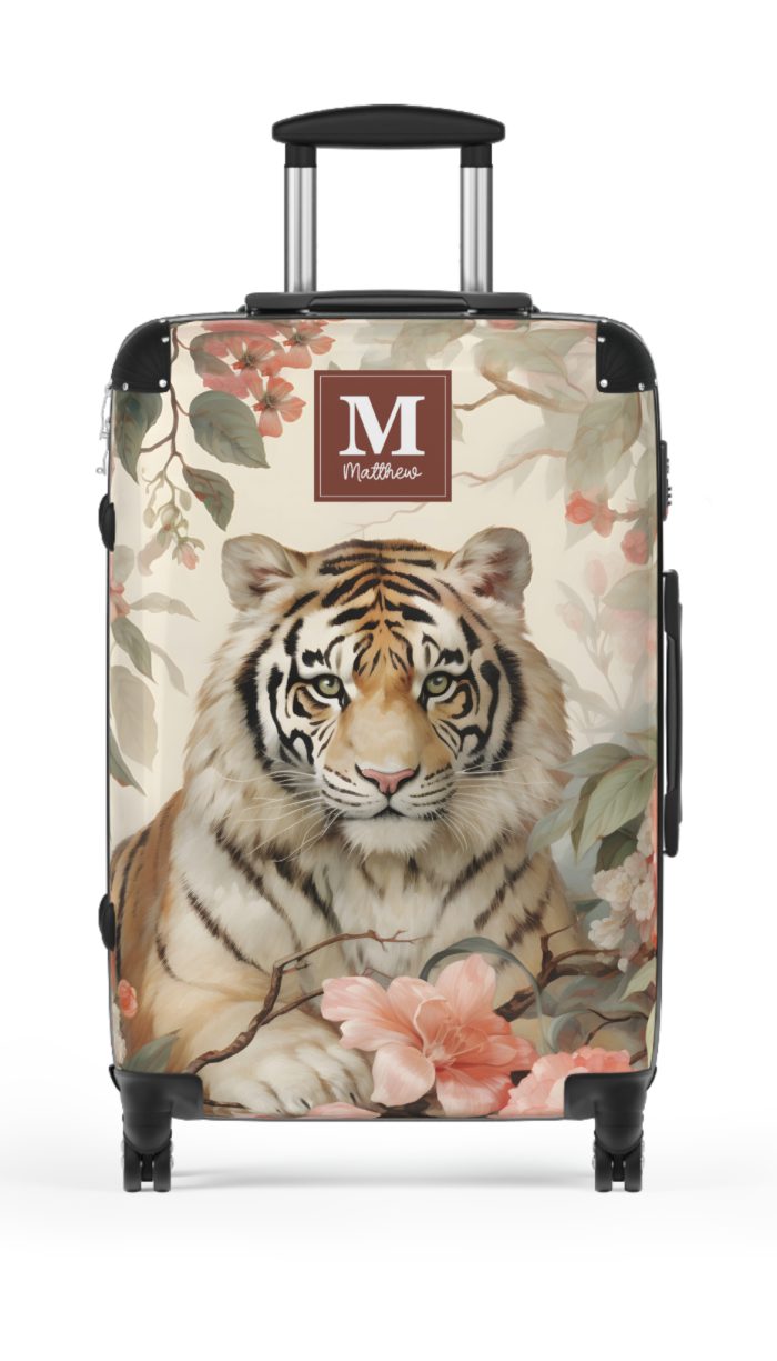 Custom Majestic Tiger Suitcase - A personalized and stylish travel companion for the adventurous soul.