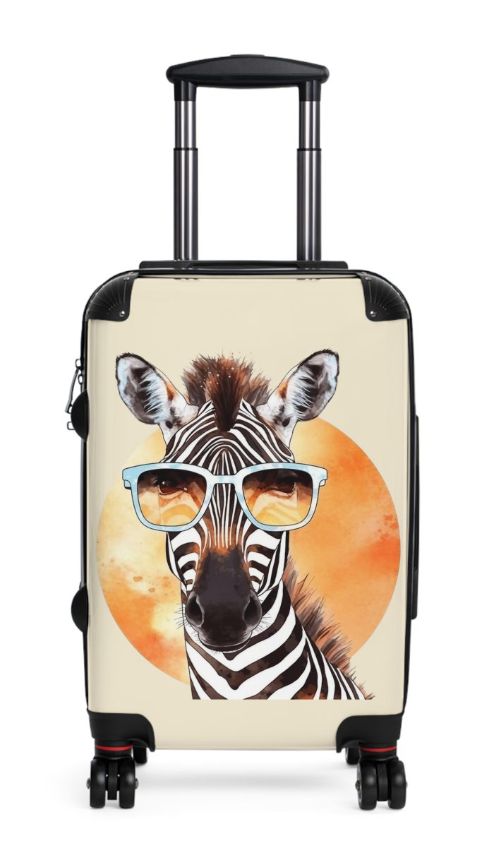 Cute Zebra Suitcase - Adorable and functional travel companion featuring a charming zebra design for a delightful journey.