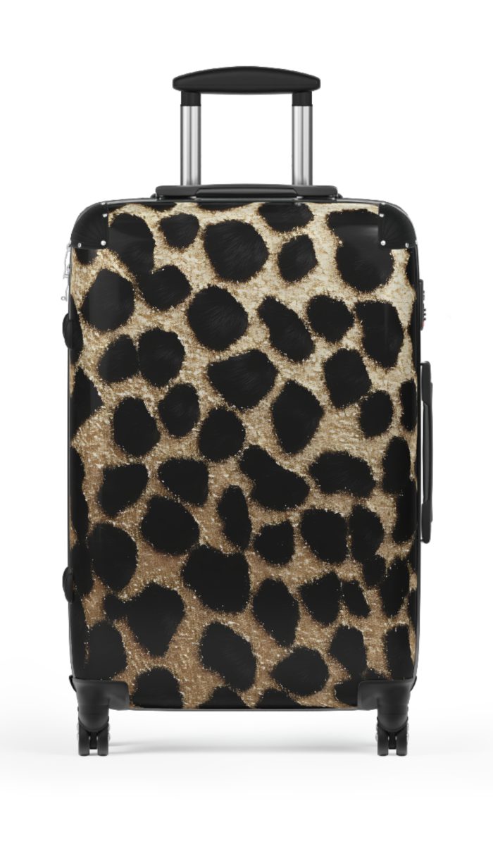Leopard Print Suitcase - A stylish and versatile travel companion adorned with a captivating leopard print pattern for the fashion-forward explorer.