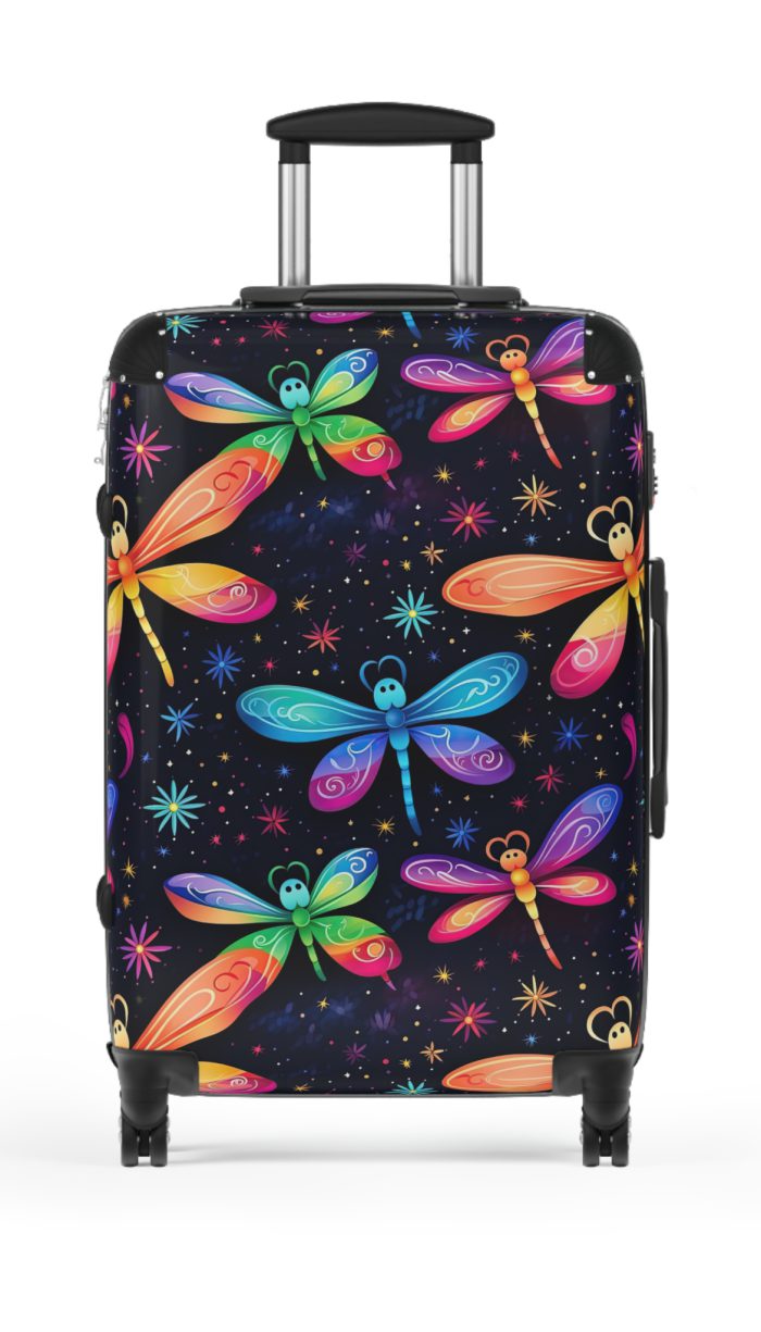 Dragonfly Suitcase - A stylish and practical travel essential adorned with intricate dragonfly motifs for a touch of wanderlust.