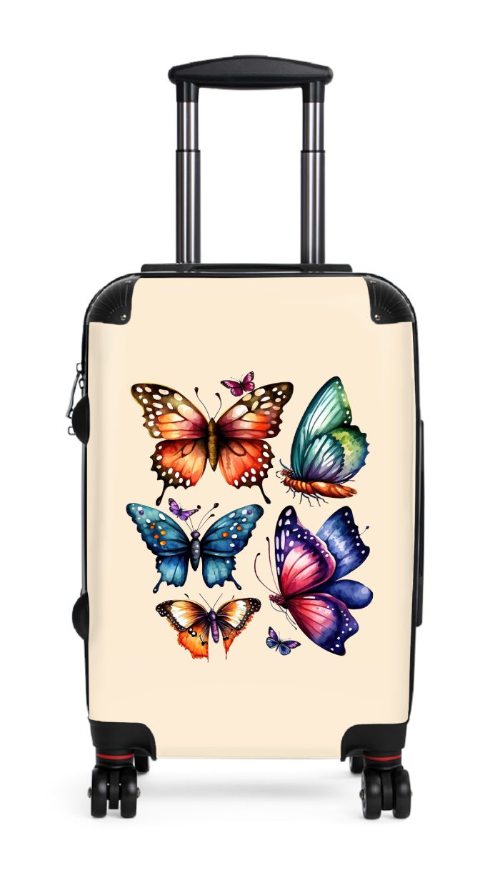 Butterfly suitcase, a durable and stylish travel companion. Crafted with butterfly designs, it's perfect for nature enthusiasts on the go.