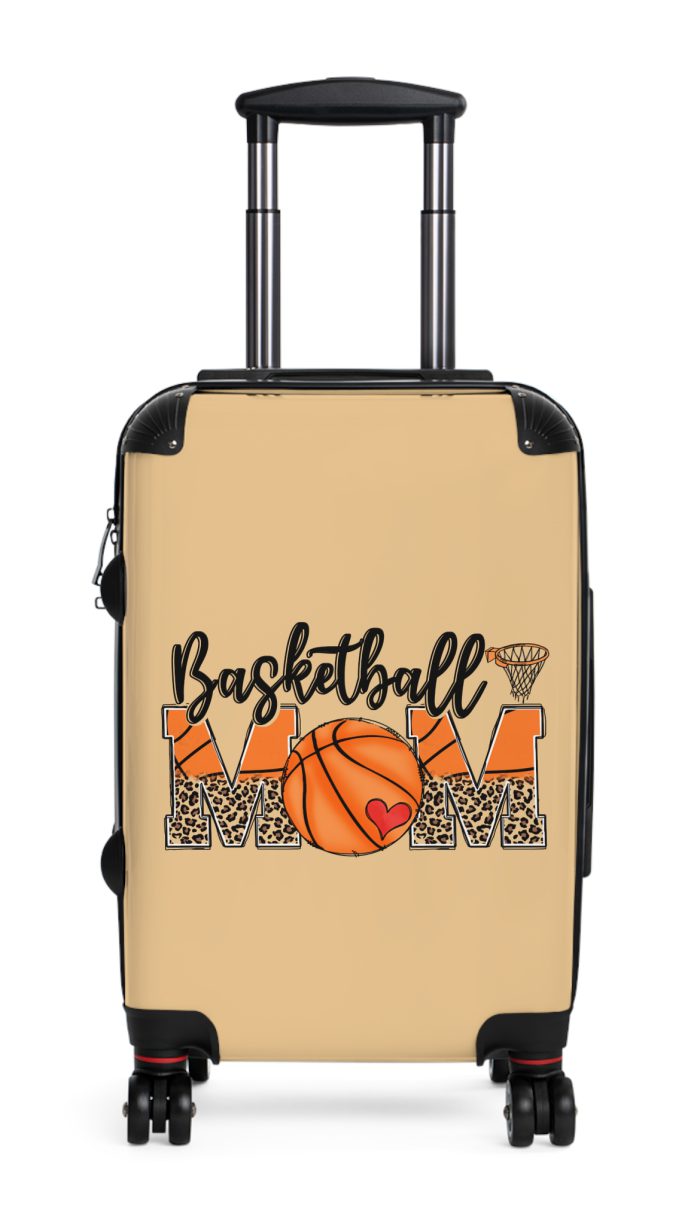 Sporty Basketball Mom suitcase, a durable and athletic travel companion. Crafted with basketball mom designs, it's perfect for enthusiasts on the go.