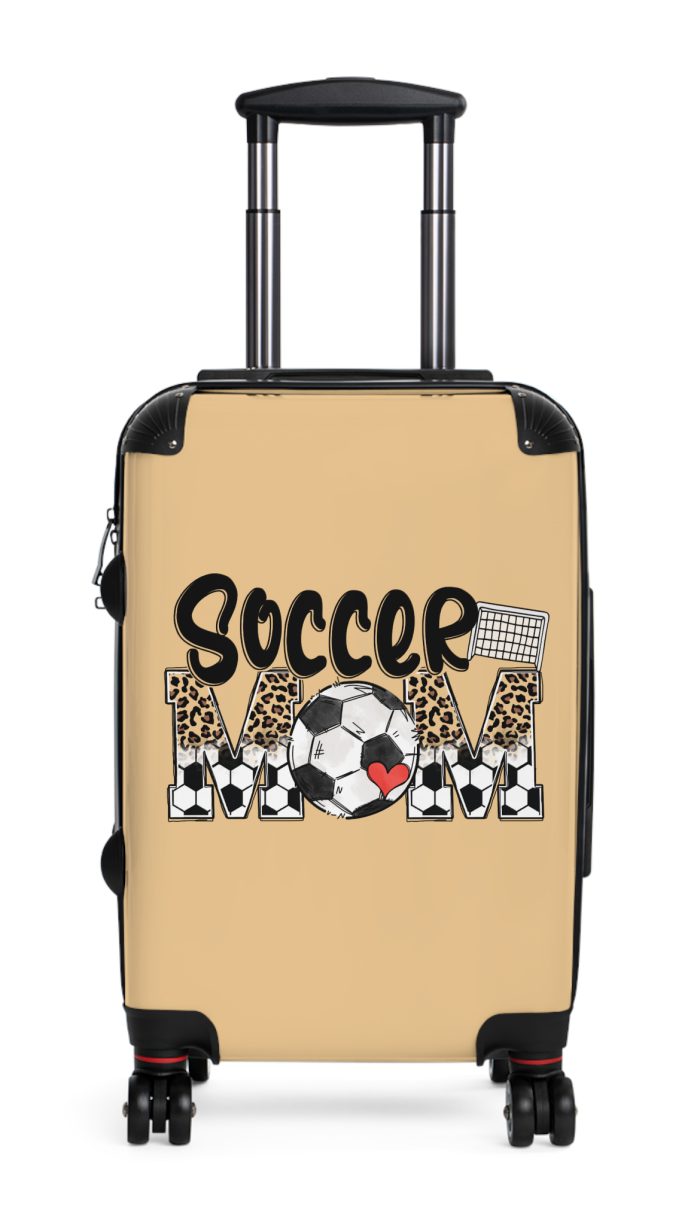 Sporty Soccer Mom suitcase, a durable and athletic travel companion. Crafted with soccer mom designs, it's perfect for enthusiasts on the go.