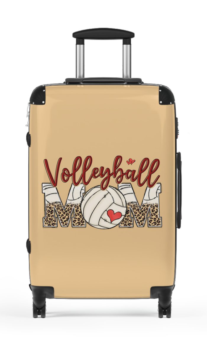 Sporty Volleyball Mom suitcase, a durable and athletic travel companion. Crafted with volleyball mom designs, it's perfect for enthusiasts on the go.