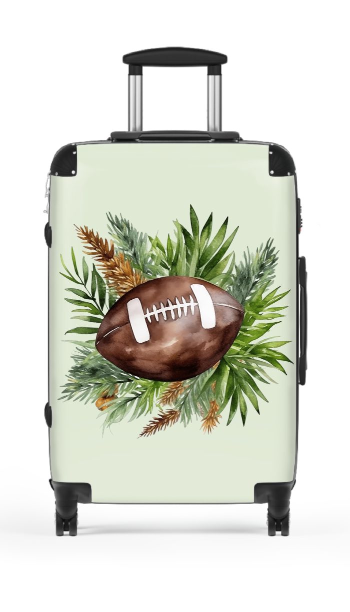 Tropical Football suitcase, a durable and stylish travel companion. Crafted with football designs, it's perfect for enthusiasts on the go.