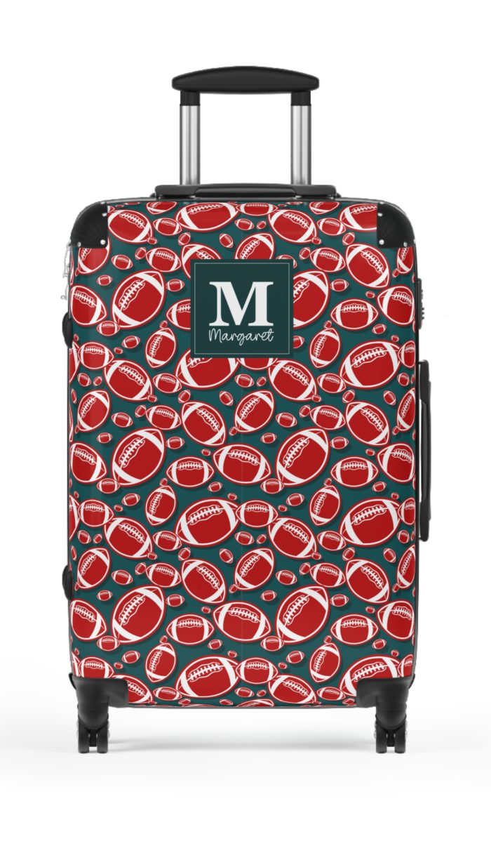 Personalized Custom American Football suitcase, a durable and stylish travel companion. Crafted with custom American football designs, it's perfect for enthusiasts on the go.