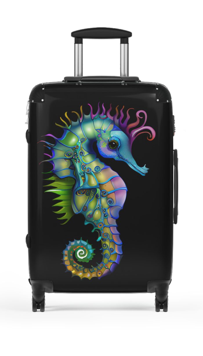 Seahorse Suitcase - A stylish and durable travel companion, embodying marine charm for a magical journey.