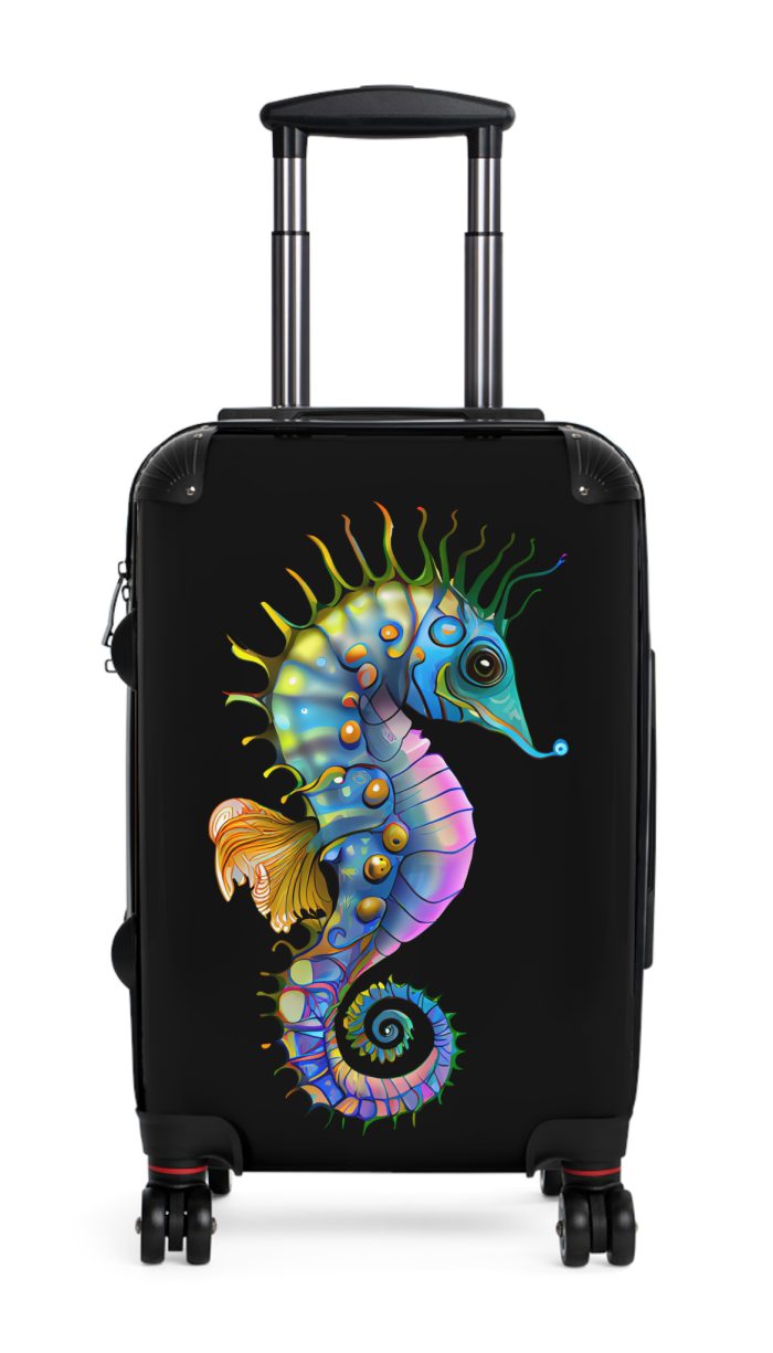 Seahorse Suitcase - A stylish and durable travel companion, embodying marine charm for a magical journey.