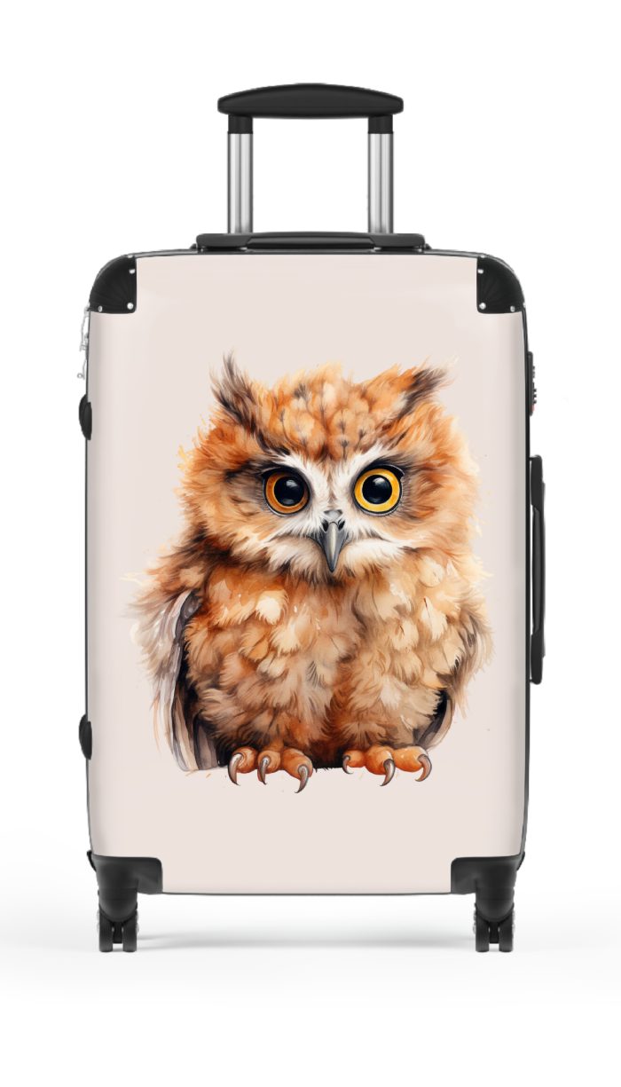 Owl Suitcase - A cute animal luggage with an adorable owl design, ideal for animal lovers who want to travel with whimsy.