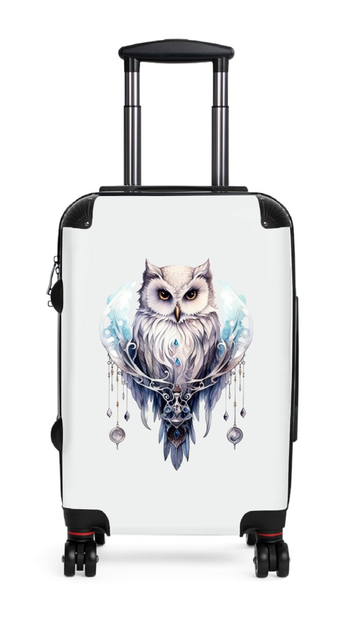 Mystical Owl suitcase, a durable and stylish travel companion. Crafted with owl designs, it's perfect for nature enthusiasts on the go.