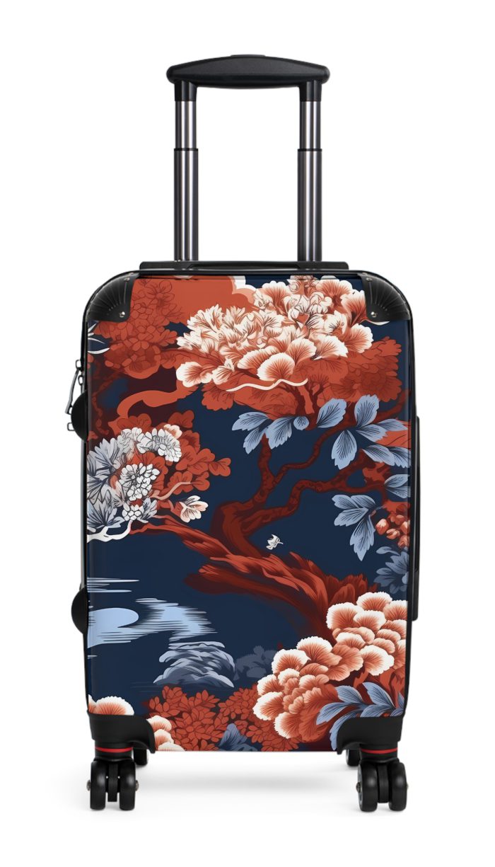 Chinoiserie suitcase, a durable and stylish travel companion. Crafted with classic Chinoiserie motifs, it's perfect for those who seek timeless charm on their journeys.