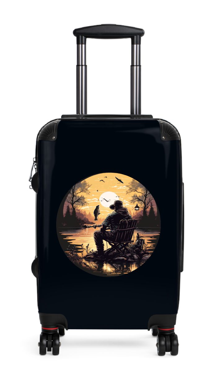 Fisherman suitcase, a durable and stylish travel companion. Crafted with fishing-themed designs, it's perfect for outdoor enthusiasts on the go.