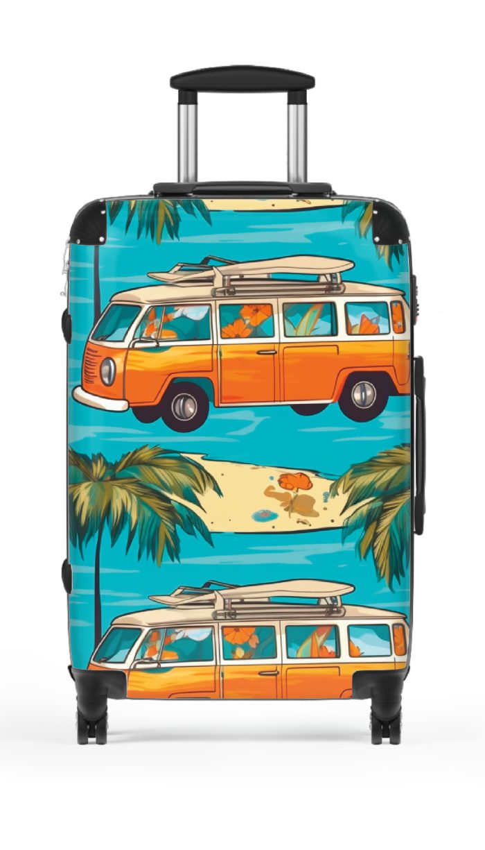 Hawaiian Suitcase, a chic and durable travel companion with vibrant Hawaiian designs. Perfect for those who desire a touch of paradise on their journeys.