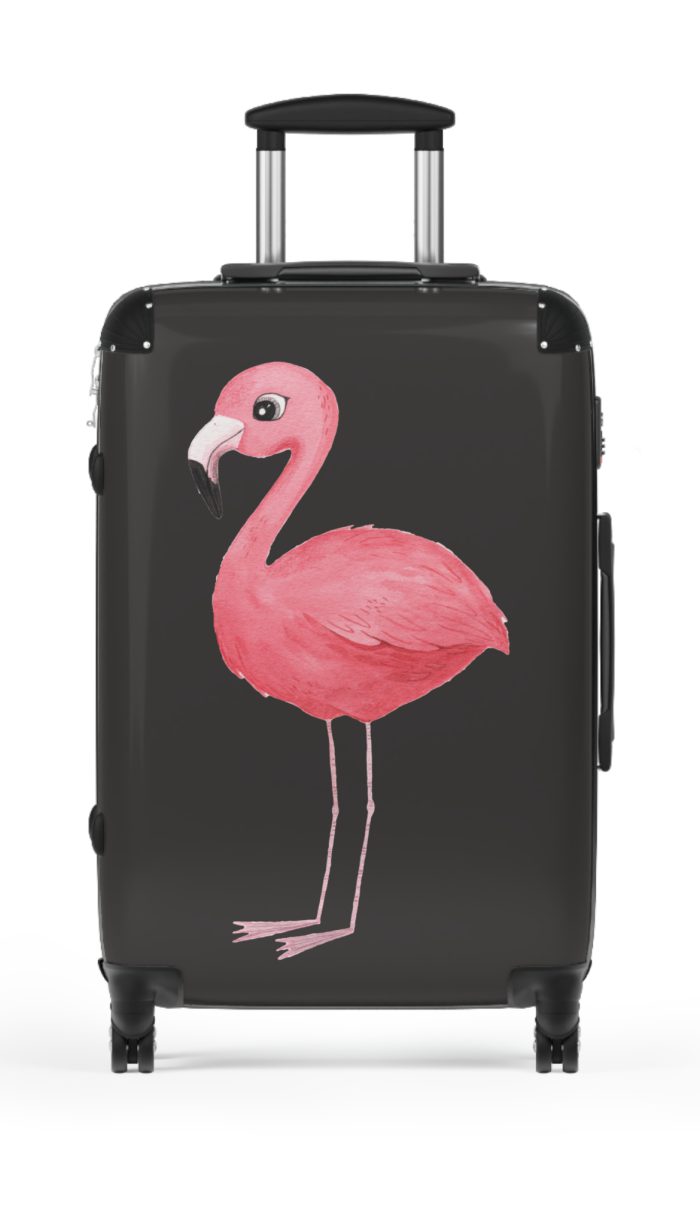 Cute Baby Flamingo Suitcase - Travel in adorable style with this delightful companion, featuring charming baby flamingo motifs for cute adventures.