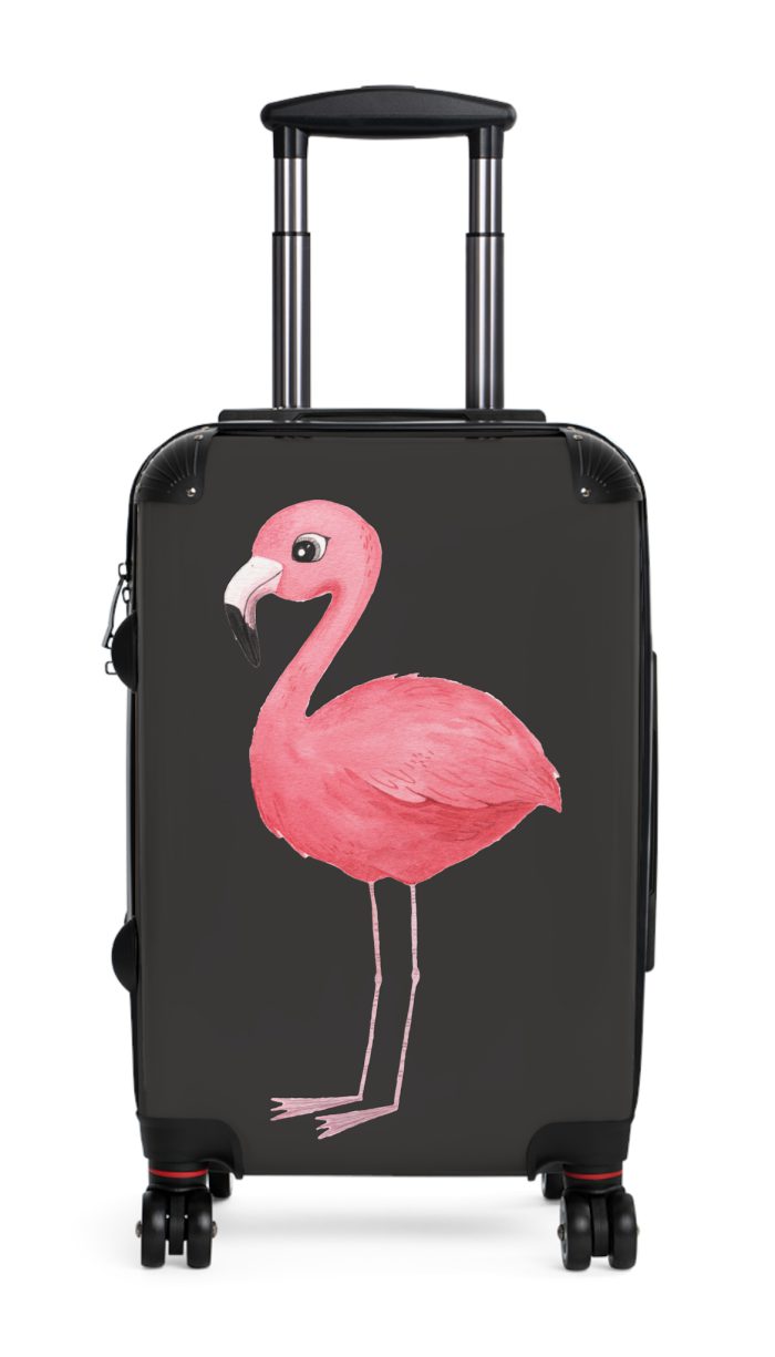 Cute Baby Flamingo Suitcase - Travel in adorable style with this delightful companion, featuring charming baby flamingo motifs for cute adventures.