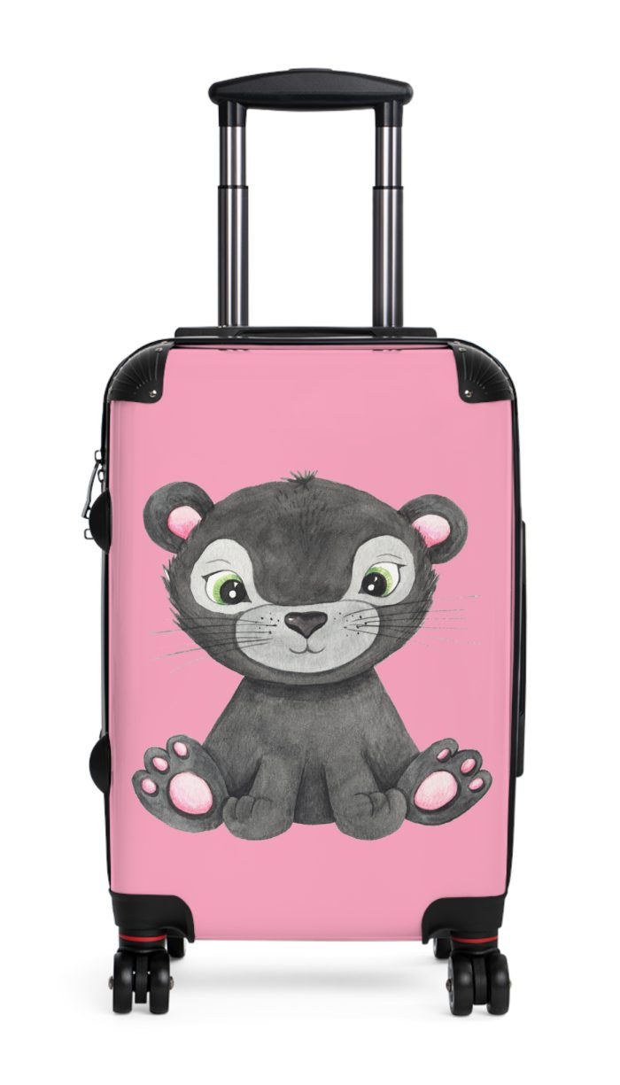 Cute Baby Panther Suitcase - Travel in adorable style with this delightful companion, featuring charming baby panther motifs for cute adventures.